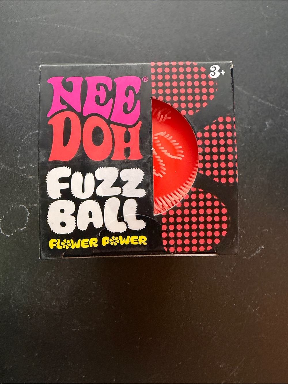 New Nee Doh Fuzz Ball Flower Power Orange Textured Toy Squishy Schylling NeeDoh